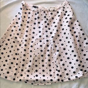 H&M White A-Line Skirt Knee-Length Cocktail